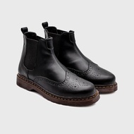Nusa - ALVARO BLACK GUM ORIGINAL Docmart Men's Casual Chelsea Boots Slip On Boots