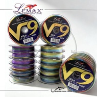 LEMAX V9 100% MICRO PE BRAIDED LINE X8 150M / TALI PANCING 8Sulam
