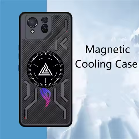 Cooling Case For ASUS ROG Phone 9 8 7 6 Pro Case Magnetic Matte Transparent Back Cover For ROG 8 9Pr