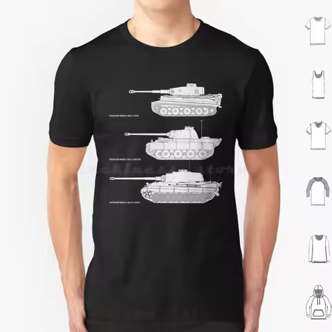 German Cats Ww2 T Shirt Big Size 100% Cotton German Cats Germany Ww2 War Thunder World Of Tiger 2 Ti