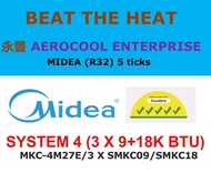 Aircon sales promotion Midea 5 ticks system 4