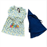 (EGSUS) Shakira Floral Gamis for Girls 0-2 Years Old Navy Cute