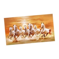 Fityle Seven Horses Picture Canvas Print Ornament Unframed Style Modern Lucky Horses 7 Running Horse