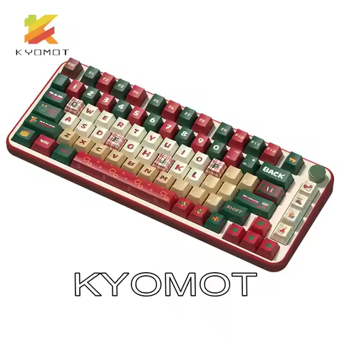 KYOMOT Merry Christmas Theme Keycaps Cherry Profile 158 Keys ISO PBT Dye Sub Keys Caps For DIY Holid