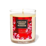 Bath & Body Works - JAPANESE CHERRY BLOSSOM Signature Single Wick Candle 8oz / 227g (平行進口貨品)