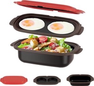 微波爐煮食神器 微波爐料理盒 微波爐烤盤 微波煎烤盤 微波烹調盒 微波爐飯盒 烤焗蒸煮一體 米白色