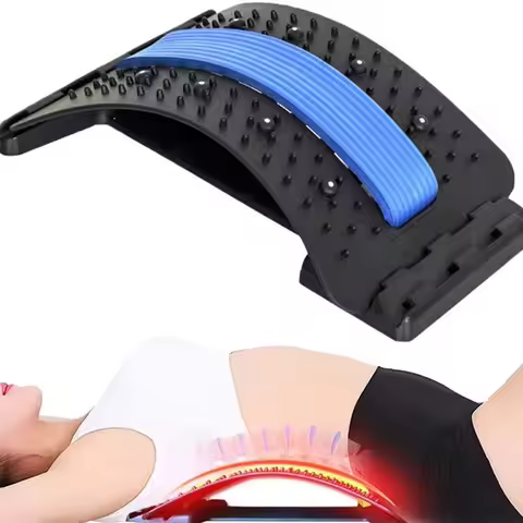 Magnetic Therapy Back Stretcher Lumbar Massager Pain Relief Device Indoor Fitness Equipment Lumbar T