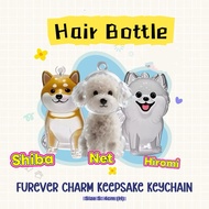 Furever Charm Pet Fur Pet Memorial Keychain Dogs Fur Capsule Keepsake Keychain Hair Bottle