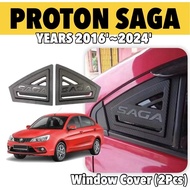 2Pcs Proton Saga ( Years 2016-2024 ) Window Cover 3D Carbon Fibre Door Visor Accessories Saga