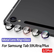 Camera Lens Protector For Samsung Galaxy Tab S9 Ultra/S9 Plus/S9 FE/A9 Plus Metal Ring with Tempered Glass Film for Samsung Tab fe Plus