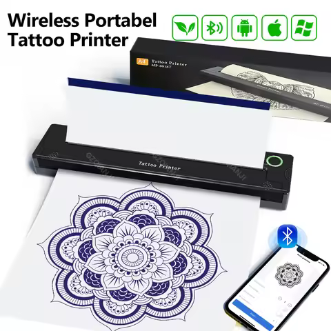 Portable Mini Thermal Tattoo Transfer Printer Wireless Bluetooth Stencil Machine Copier A4 Tattoo Pa