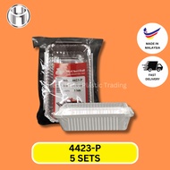 4423-P ALUMINIUM FOIL TRAY WITH LID / BAKE CONTAINER - 5 PCS PER PACK