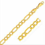 Nathalias NY สร้อยคอ ฟิกาโร่ 10K ขนาด 6.6 มิล ยาว 20 นิ้ว Lite Figaro Chain in 10k Yellow Gold (6.6
