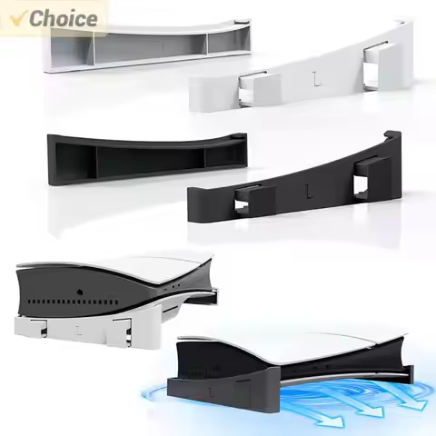 For PS5 Slim Holder Horizontal Bracket Stand With 4-Port USB Hub Base for PS5 Slim Disc & Digital Ga