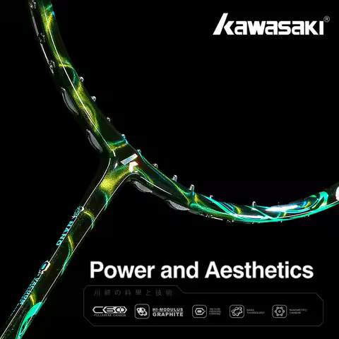 Kawasaki CHOCOLATE 88D Badminton Racket 4U Powerful Smash 18-32LBS Head Heavy raquette badminton
