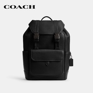 COACH กระเป๋าเป้/กระเป๋าสะพายหลังผู้ชายรุ่น League Flap Backpack CU072 BLK สีดำ สีดำ One