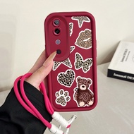 GANTUNGAN Casing hp for VIVO V40 5G V40 Pro 5G V40 Lite 5G Y200 5G Y300 5G Case Candy pattern Casing