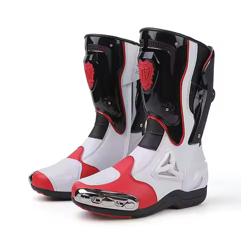 JG-Wolf Leather Motocross Boots Men Anti-slip Off Road Motorcycle Boots Adventure Touring MX MTB Dir
