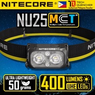 Nitecore NU25 MCT Headlamp 400 Lumens - Lightweight 50g - USB-C Rechargeable Battery - UHE LED - IP6