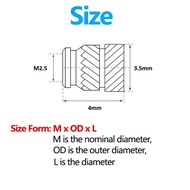 5pcs./10pcs.. Brass Nut insert M2/M2.5/M3/M4/M5/M6/M8 for 3D print part