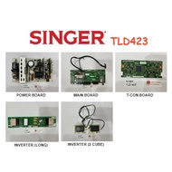 SINGER LCD TV TLD423 TLD 423 Power Board 465-0101-M9801G Main 471-01A5-61201G T-Con 6870C-0310C Inve