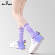 [All Good Products] Sport'sHouse Sports House Women's Mid-Tube Thin Style Breathable Running Socks D