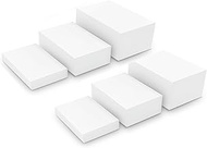 6 Pack White Buffet Food Risers, Step 12” 11”10” Large Size Acrylic Cube Box Display for Dessert Food Drink Collectibles Jewelry Figures, Display Stands for Retail Vendor Events,5 Side, Rectangle