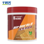 千居美 水性木蜡油 环保无异味 木器桐油清漆防水防腐实木漆油漆木腊油地板家具漆 1L 半哑光透明