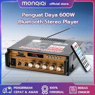 Monqiqi 600W Power Amplifier Bluetooth Stereo Karaoke + Mp3 Player + FM Radio Home Theater