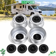 IESPOIRHA 4PCS Trailer Hub Dust Cap, 2.44 Inch with Rubber Plug Trailer Axle Dust Cap, Durable Heavy