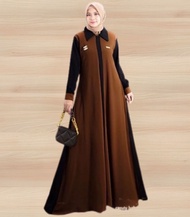 JESSY ACC SHAFFA DRESS BL MOSSCRAPE LD 110 CM PB 140 CM Baju Gamis Wanita Terbaru 2023 Gamis Dress M