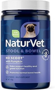 NaturVet - No Scoot for Dogs - Plus Pumpkin - Supports Healthy Gland & Bowel Function - Enhanced wit