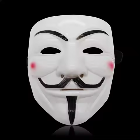 Guy Fawkes Mask Revolutionary Style V Character Revenge Killing Monster Halloween Cosplay Face Cover