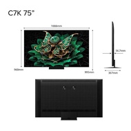 Tcl 2025 New | C7k Premium Qd-mini Led 4k Tv 75inch