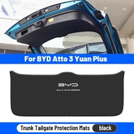 High quality For BYD Atto 3 Yuan Plus 2022 2023 2024 Leather Trunk Door Protective Pad Car Modification Rear Tailgate Anti-dirty Waterproof Anti-scratched Mat Car Interior Accessories