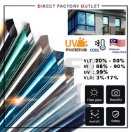 DFO Window Tinted Home Privacy Tinted Film House Frosted UV Protection Glass Sticker Tinted Cermin T
