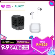 9.9 Aukey Travel & Music bundle (Travel Adapter & ANC Earbuds)