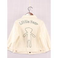 Domestic Sale Spring Autumn Style Children's Clothing Girls Simple Back Letter Cartoon Print Denim J