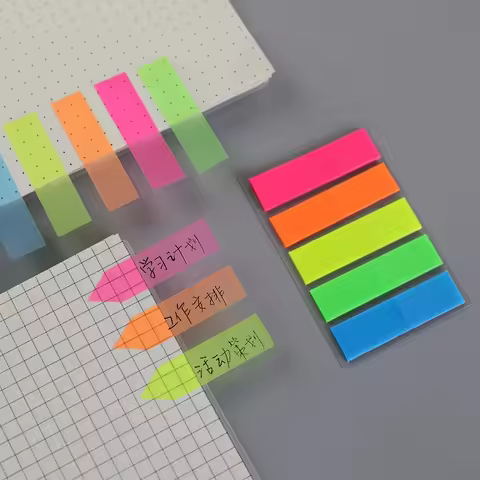 100Pcs Fluorescence Sticky Notes Memo Pad Loose-leaf Index Sticker Bookmark Sticker Office Stationer