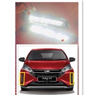 PERODUA MYVI 2022 MYVI NEW FRONT BUMPER LED DAYLIGHT LED DAYTIME FOG LIGHT