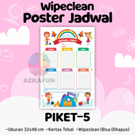 Poster Jadwal Piket - Best seller poster piket sekolah - jadwal piket kelas