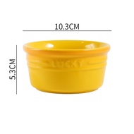 new Ceramic Shufulei Baking Bowl High Temperature Resistant Dessert Pudding Bowl 4 Inch Baby Steamed