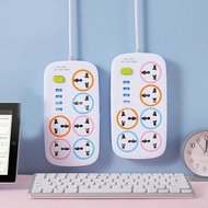 6-outlet 4-port Usb power outlet 1.6M long 2200W multi-function with switch