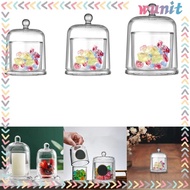 [Wunit] Clear Cloche Tabletop Ornament Transparent Gifts Candle Holder Bell Jar Display Case for Keepsakes Jewelry Watch