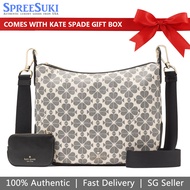 Kate Spade Handbag In Gift Box Spade Flower Large Crossbody Black # KI910