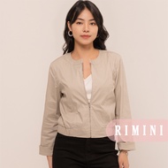 RIMINI - Women's Zipper Crop Sleeve Jacket Size XS-XL - Linnea Jacket CC31162