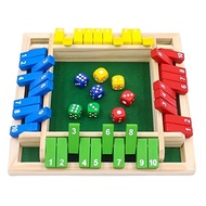 Wooden Number Dice Game Toy Colorful Eight Dice Educational Math Toy Party Interactive Leisure Woode