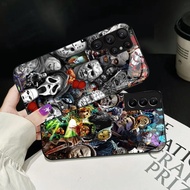 Horror characters 3 design Phone Case Glass for Samsung Galaxy S22 S23 S24 S25 Ultra Plus S24FE A36 