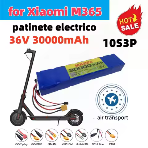 100% 36V 30Ah Scooter Battery Pack for Xiaomi Mijia M365 36V 30000mAh Battery pack Electric Scooter 