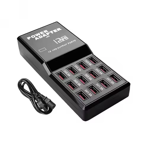 Universal 5V 1.5V-5A Portable 12 Ports USB Wall Travel Charger USB Desktop Wall Charger Hub Multi Po